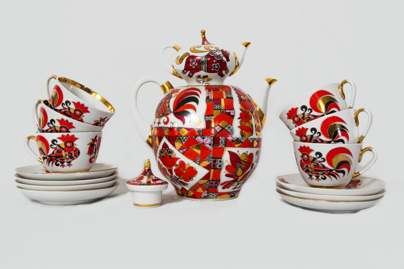 Купить Чайный Набор Русские Узоры Коллекция Luminello